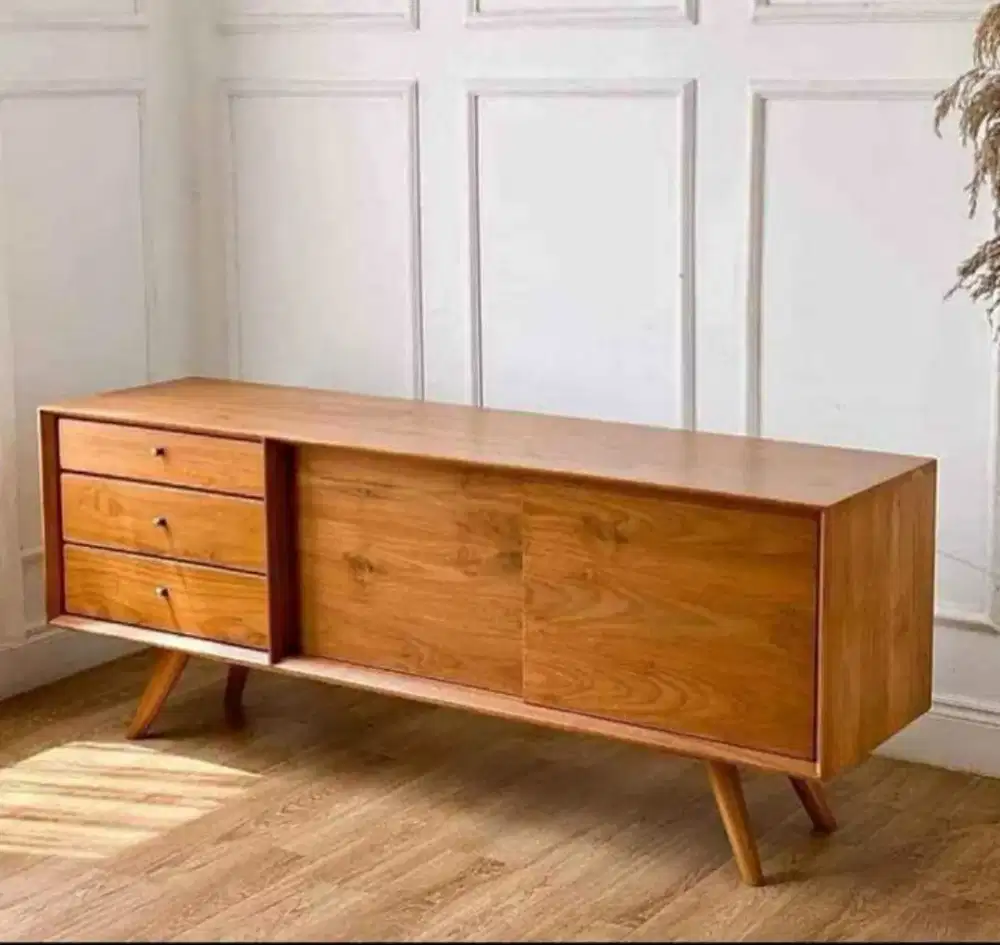 Terbaru meja TV retro minimalis jati