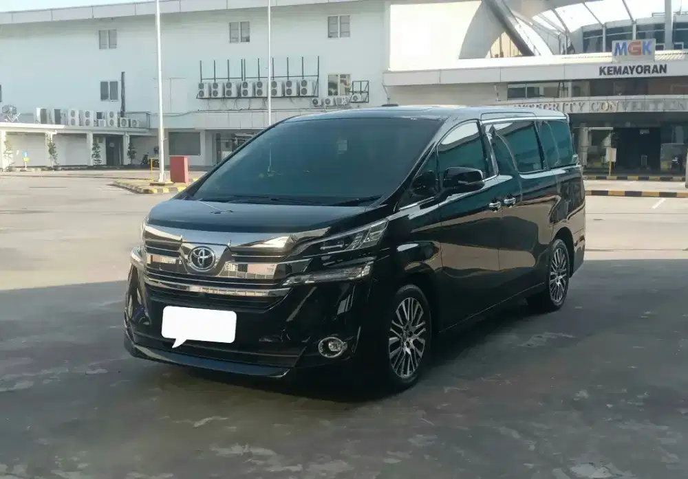 [TDp Rp 25 jt] VELLFIRE 2.5 G Bensin AT ATPM 2017 Black Metalic