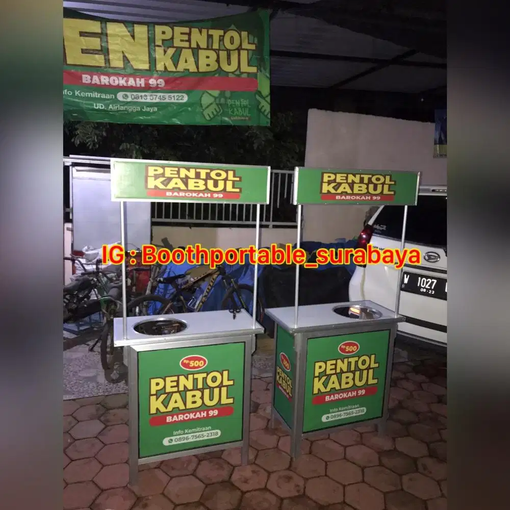 Booth portable rombong lipat aluminium