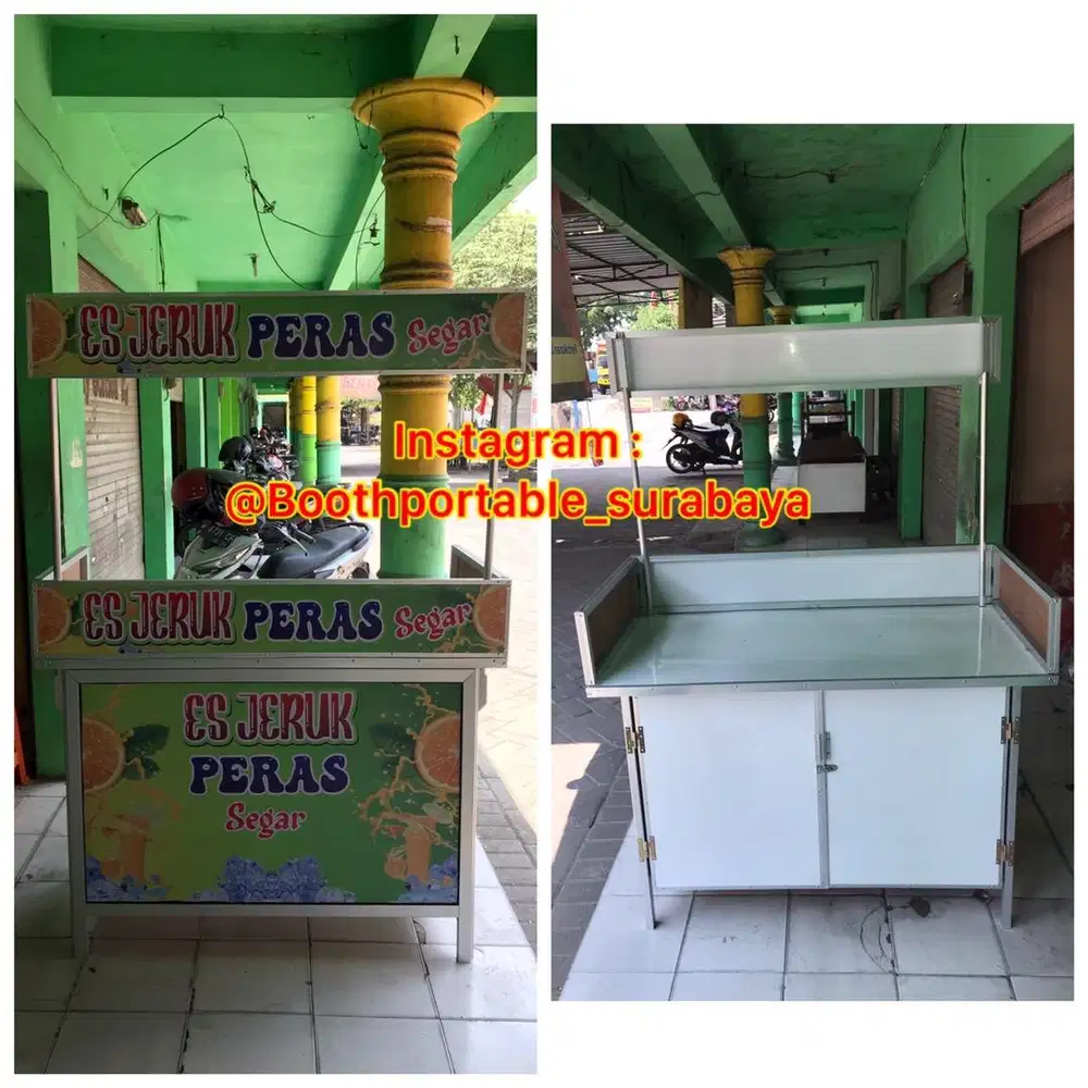 Booth portable rombong lipat aluminium