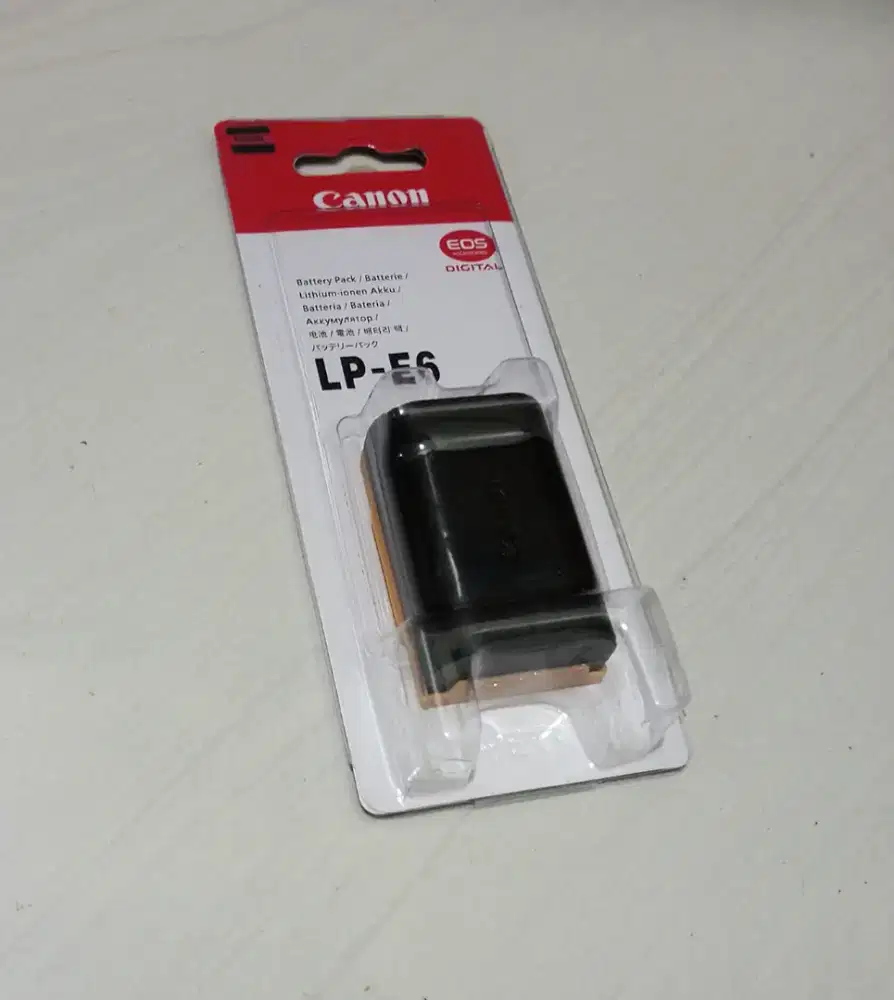 Batere Canon LP-E6 Original Full 3 Bar Hijau u/Kamera canon EOS