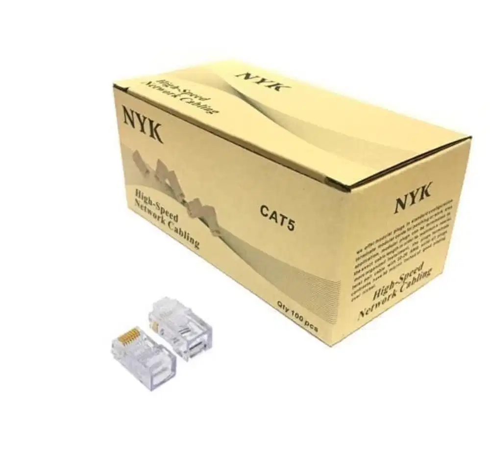Konektor RJ 45 Cat 5 Murah isi 100 NYK