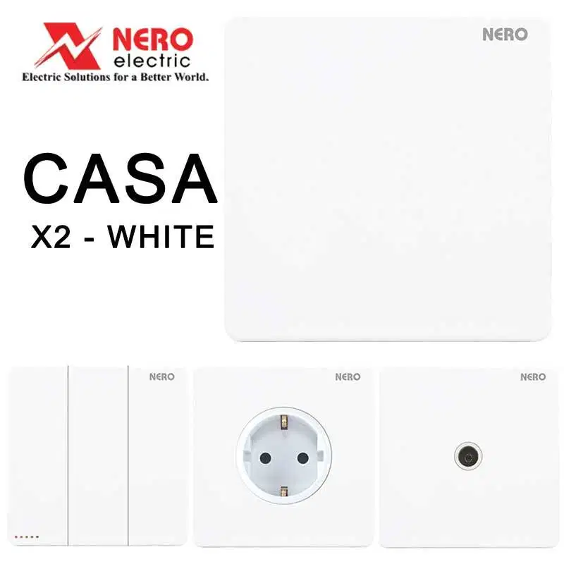 Casa White Saklar Stop Kontak Nero
