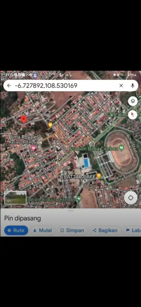 Jual Tanah 1000 m2 cocok untuk kosan, rumah, cafe di  Kota Cirebon