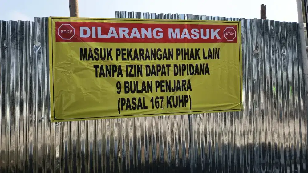 Di jual tanah kosong luas tanah 2000 meter