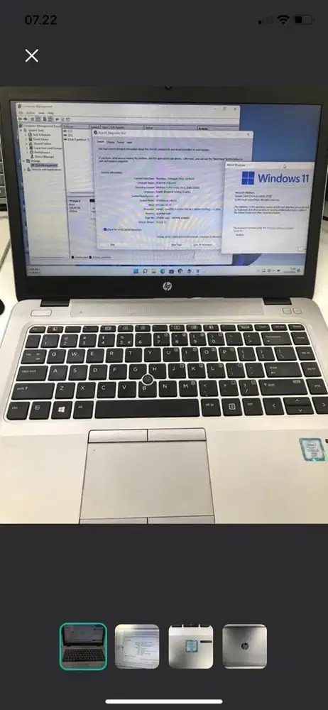 DIJUAL LAPTOP HP ELITEBOOK 840 G3 SSD 256GB RAM 16 GB