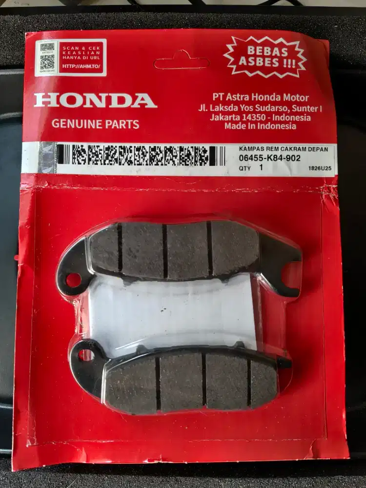 Brake pad (kampas rem) cakram depan ABS Honda PCX, ADV 150/160