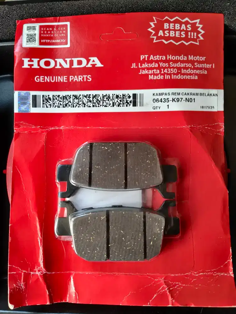 Brake pad (kampas rem) cakram belakang Honda PCX, ADV, Vario, Stylo