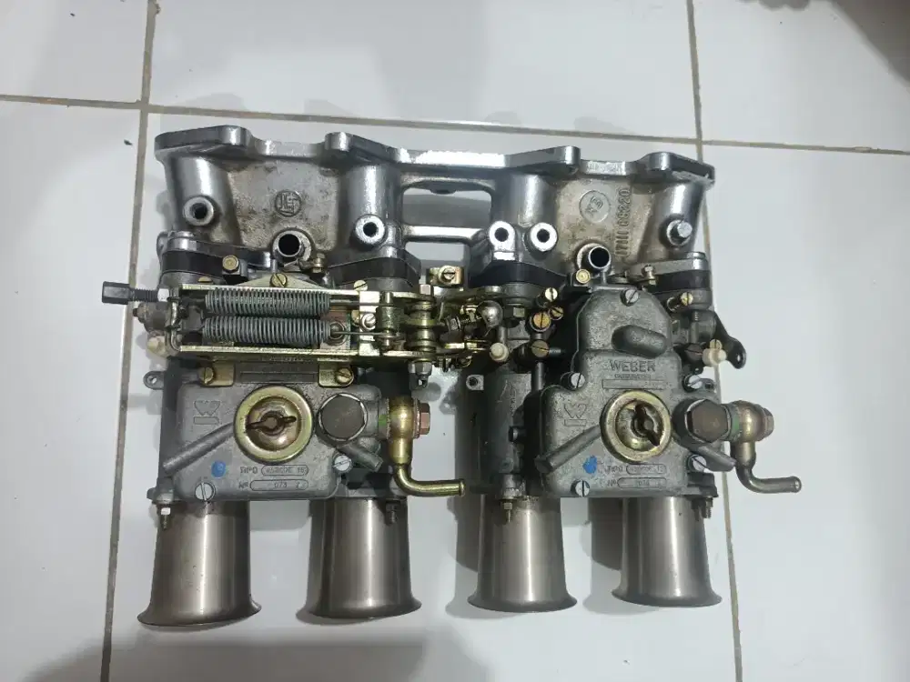 Karburator 4 barrel include manifold merk weber dcoe 40 for corrola dx