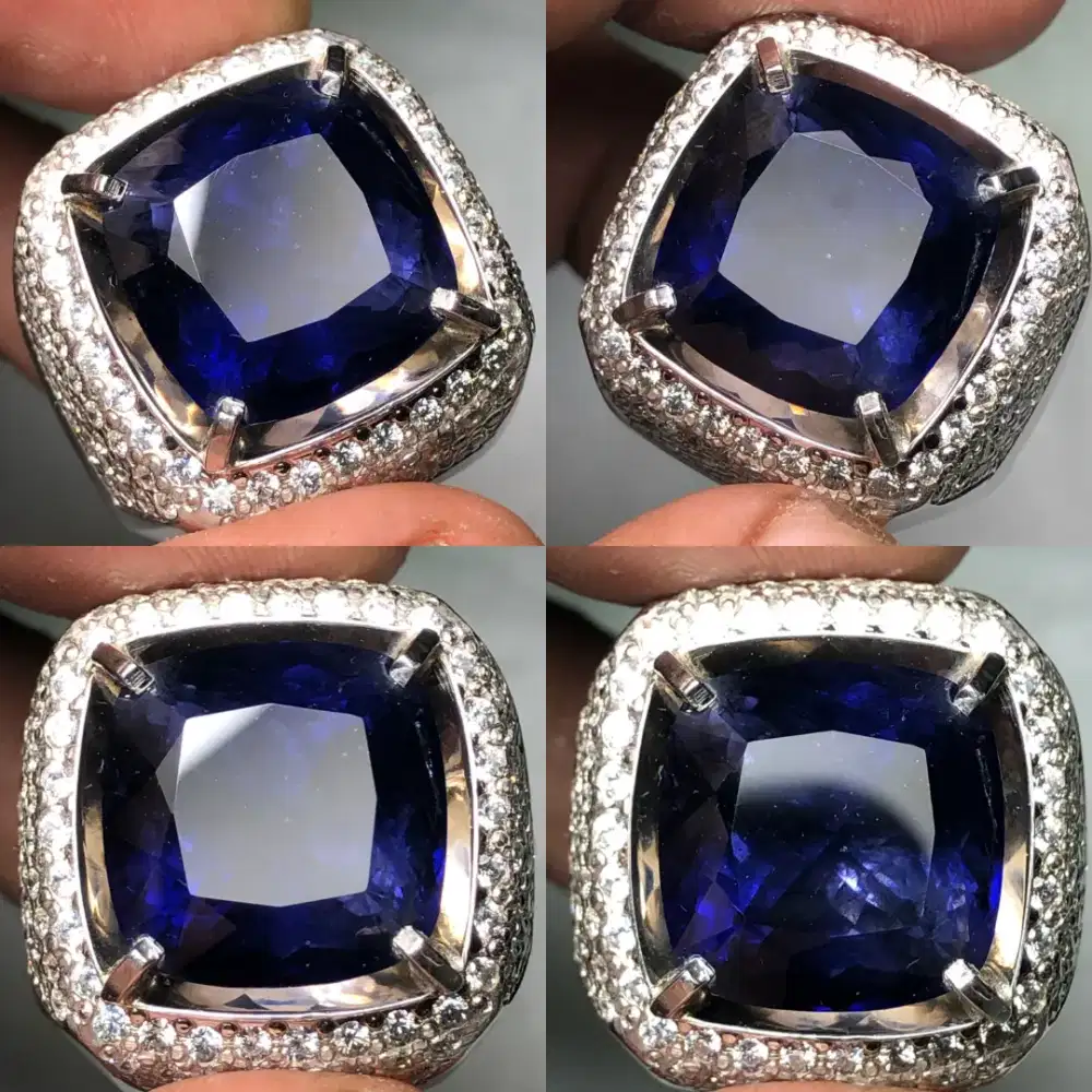 NATURAL IOLITE / sapphire air 17.20 CTS HQ