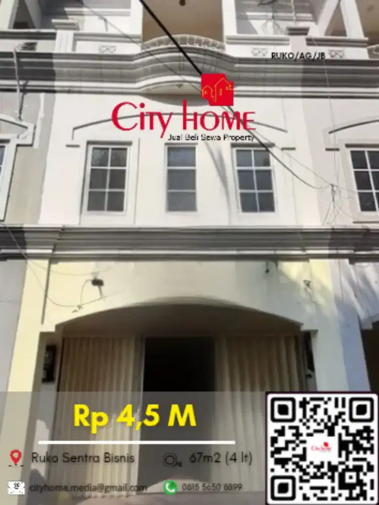 Dijual Ruko Sentra Bisnis 4 lantai Good Condition