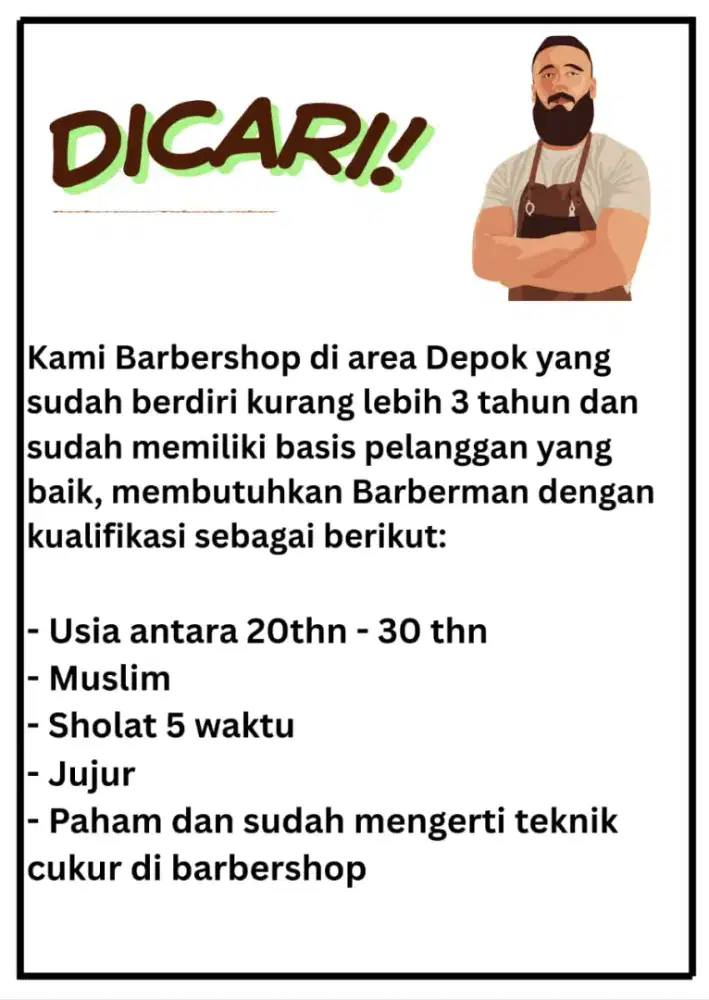 Lowongan Kerja Barberman