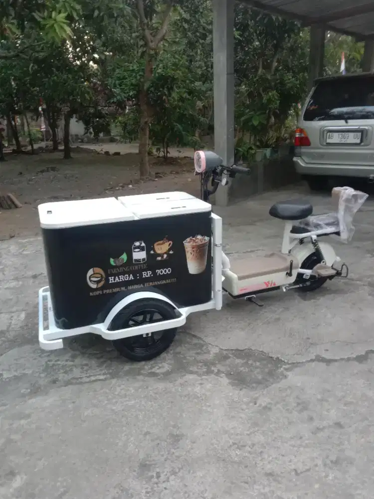 Gerobak kopi sepeda listrik