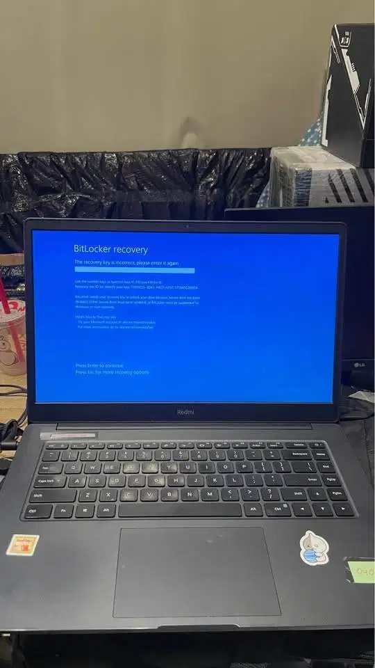 Redmi notebook 15 Minus Bitlocker Only