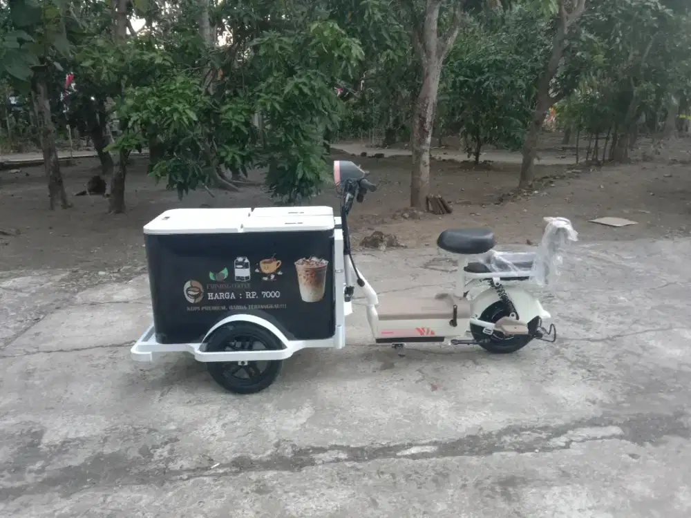 Gerobak kopi sepeda listrik