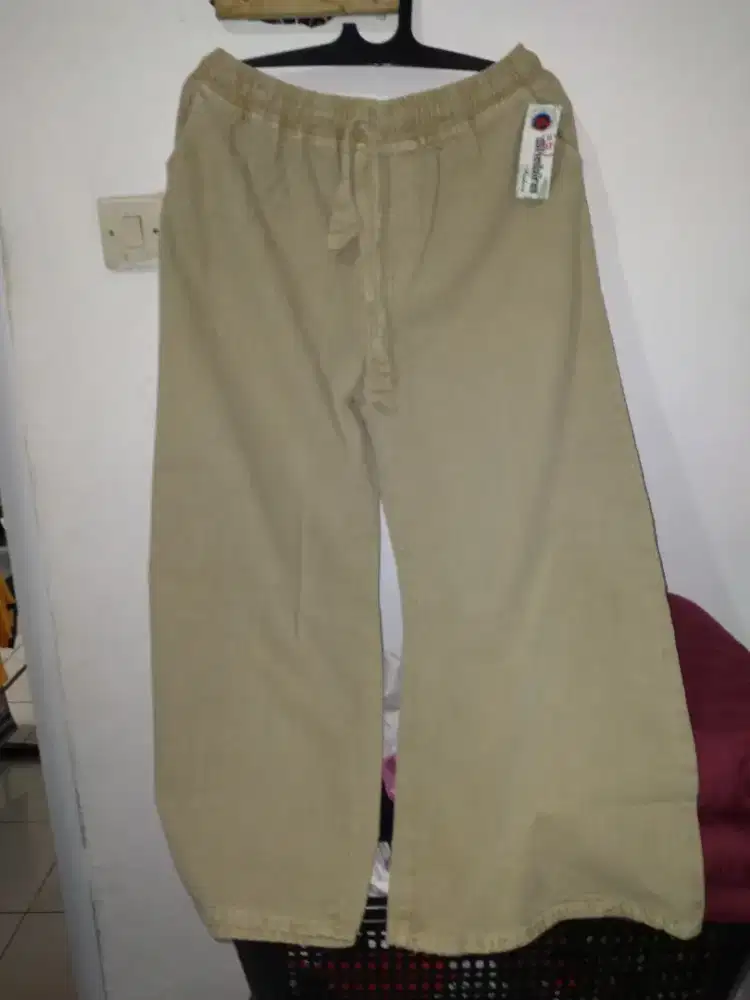 Celana kulot jeans pinggang karet