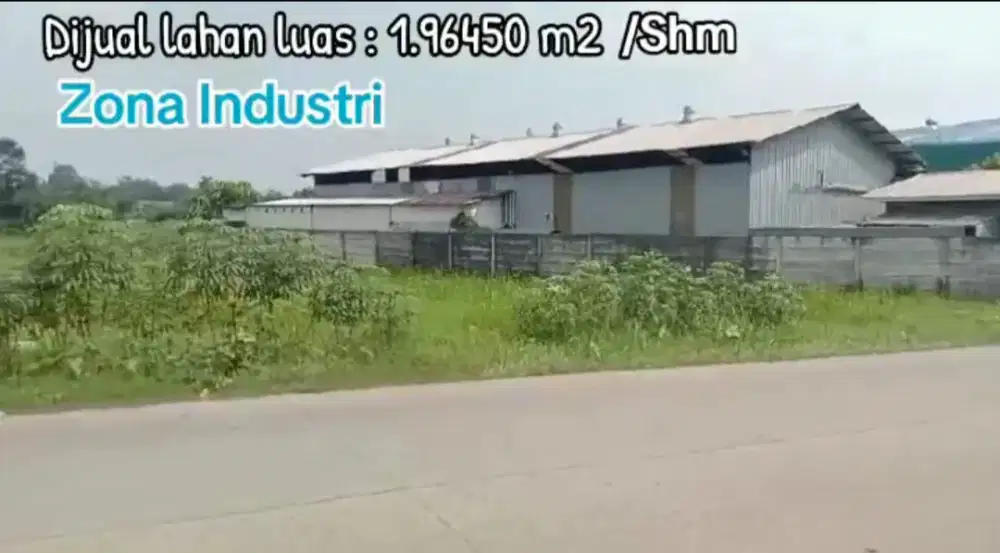 Dijual tanah darah zona industri di Panongan Tangerang