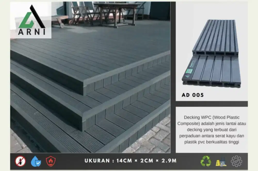 Lantai Wpc Decking Arni For Outdoor & Indoor