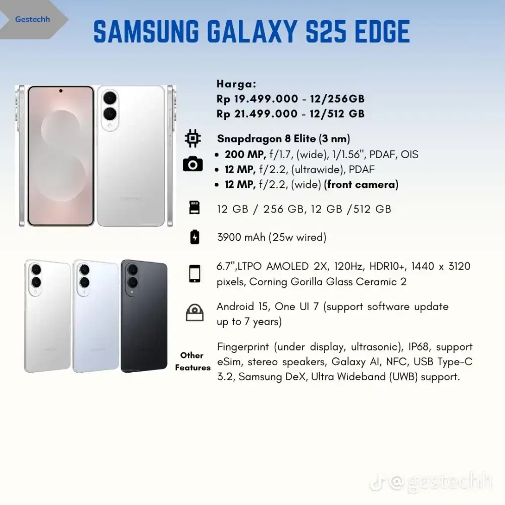 SAMSUNG GALAXY S25 EDGE 5G