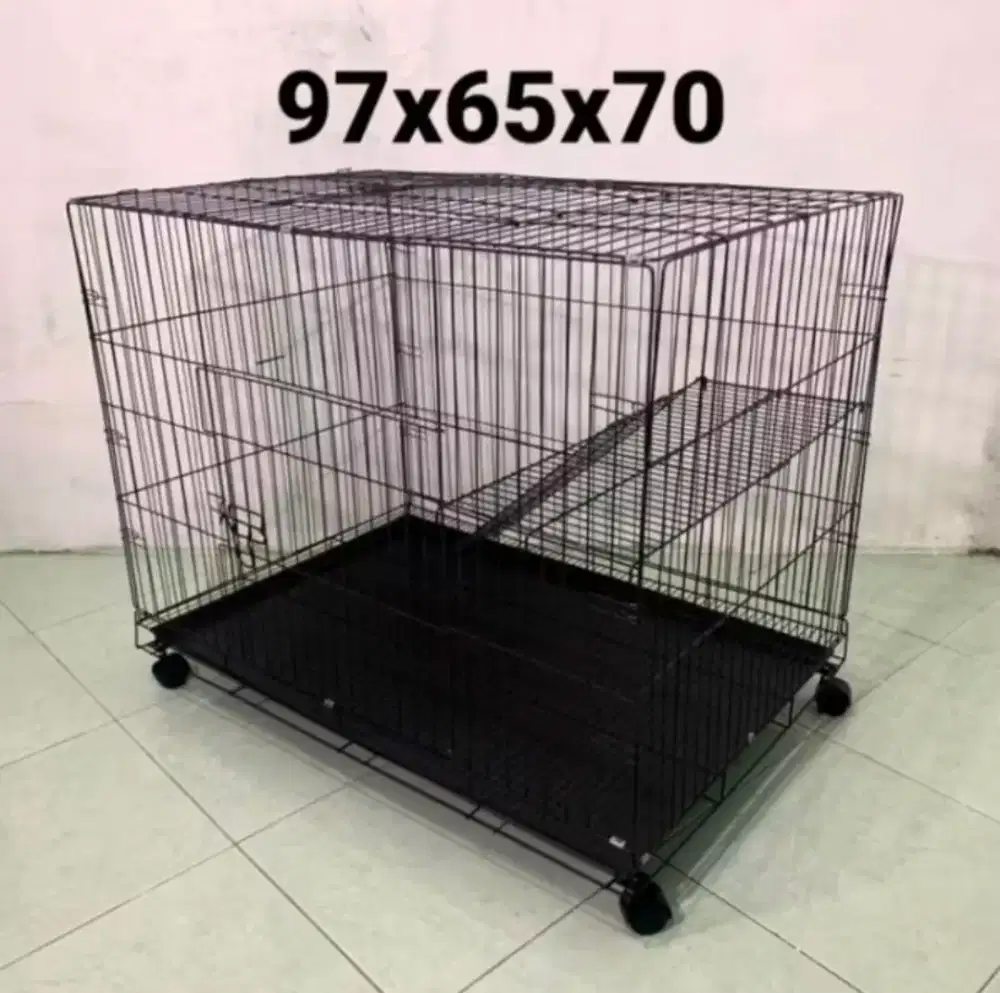 KANDANG KUCING LIPAT BESI JUMBO XXXL