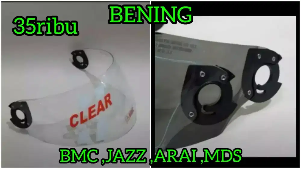KACA HELM VISOR BMC JAZZ ARAI MDS full face BENING