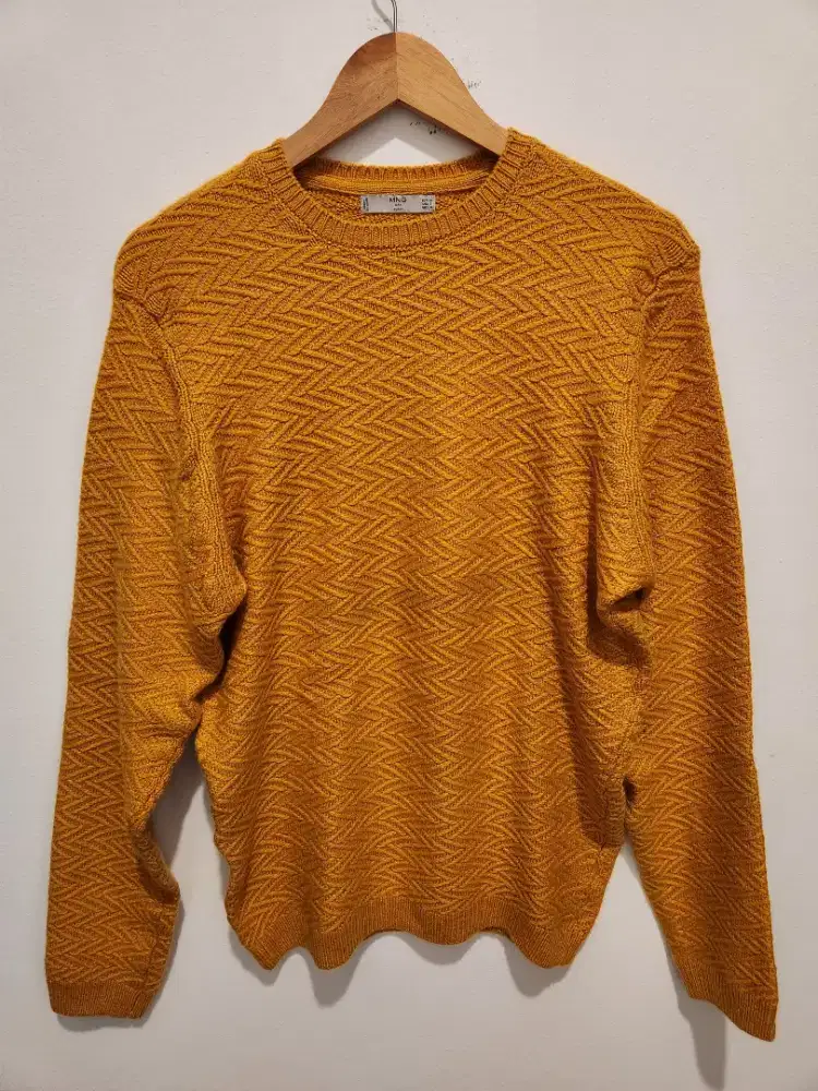 SWEATER RAJUT MANGO MAN MUSTARD