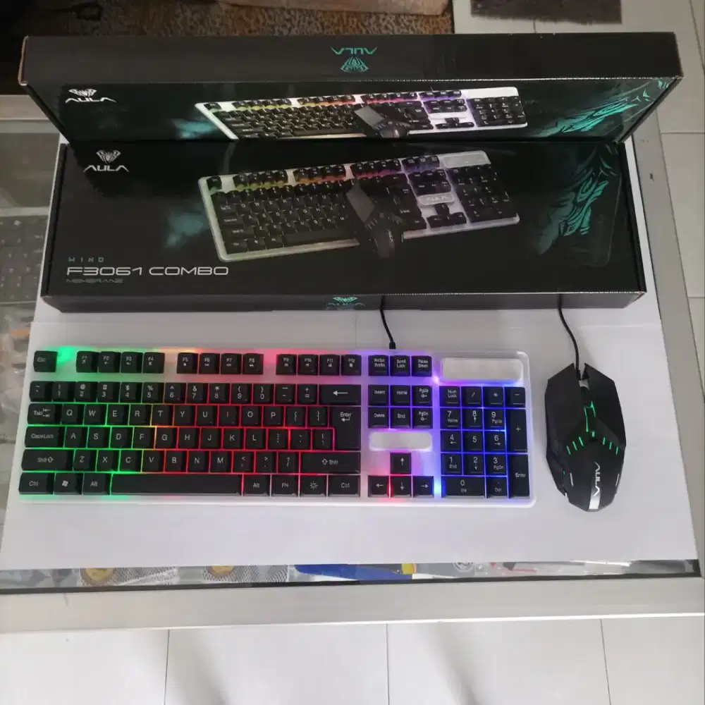 KEYBOARD MOUSE GAMING RGB AULA F3061