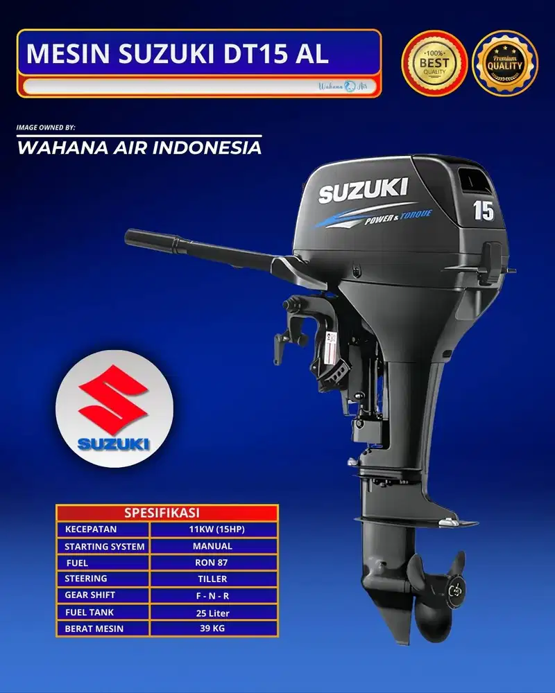 MESIN SUZUKI DT15 AL PERAHU PATROLI | PERAHU WISATA | PERAHU KARET
