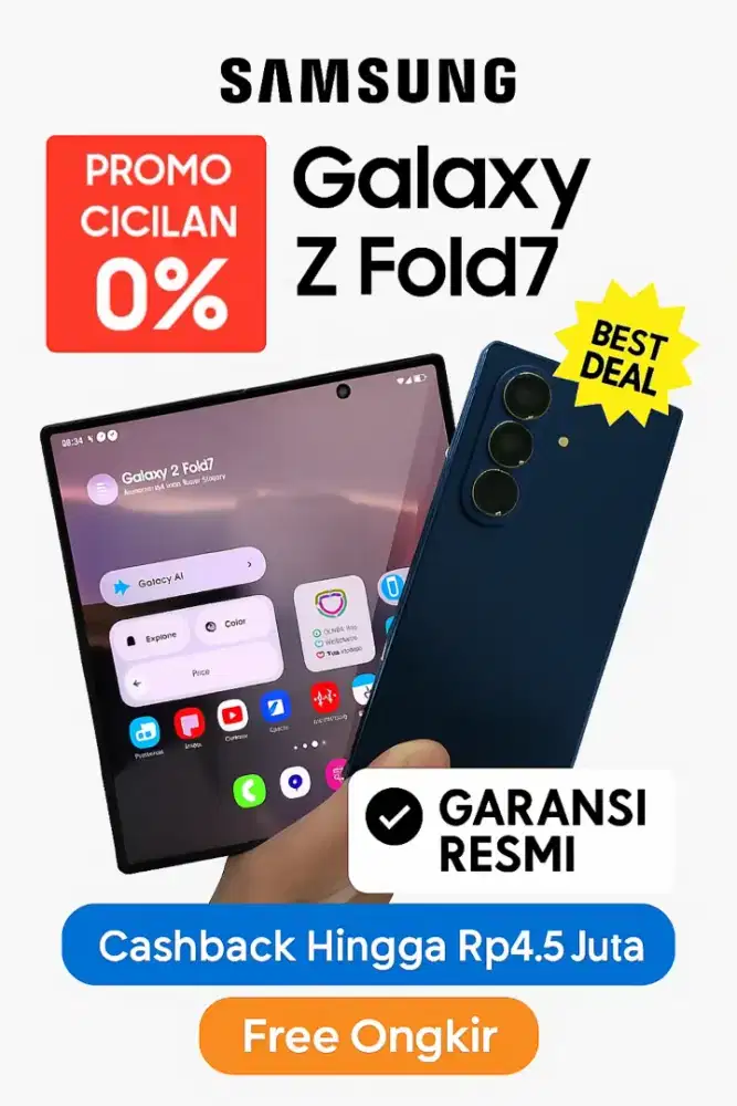Samsung Galaxy Z Fold7 | Garansi Resmi | Cicilan 0% Promo