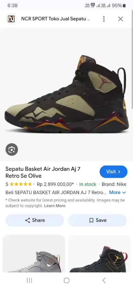 jual sepatu jordan 7 retro