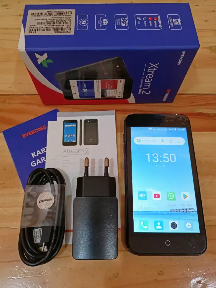 HP Android Murah Evercoss Extream2 S45B Warna Biru Dual Sim 4G LTE