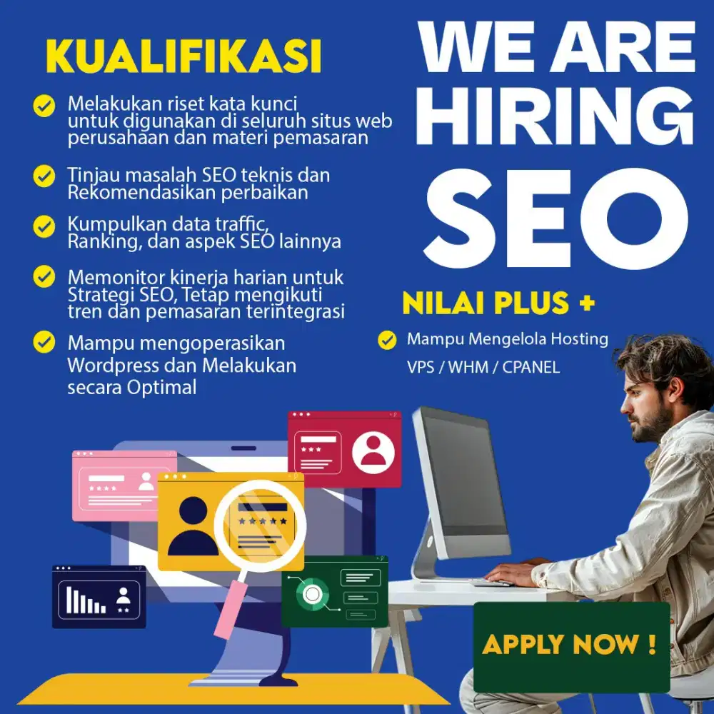 DICARI SEO EXPERT GAJI 10-20JT