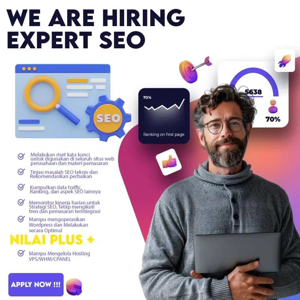 DICARI SEO EXPERT GAJI 10-20JT