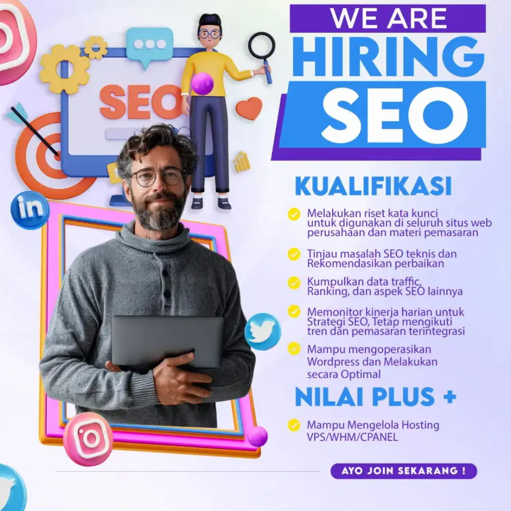 DICARI SEO EXPERT GAJI 10-20JT