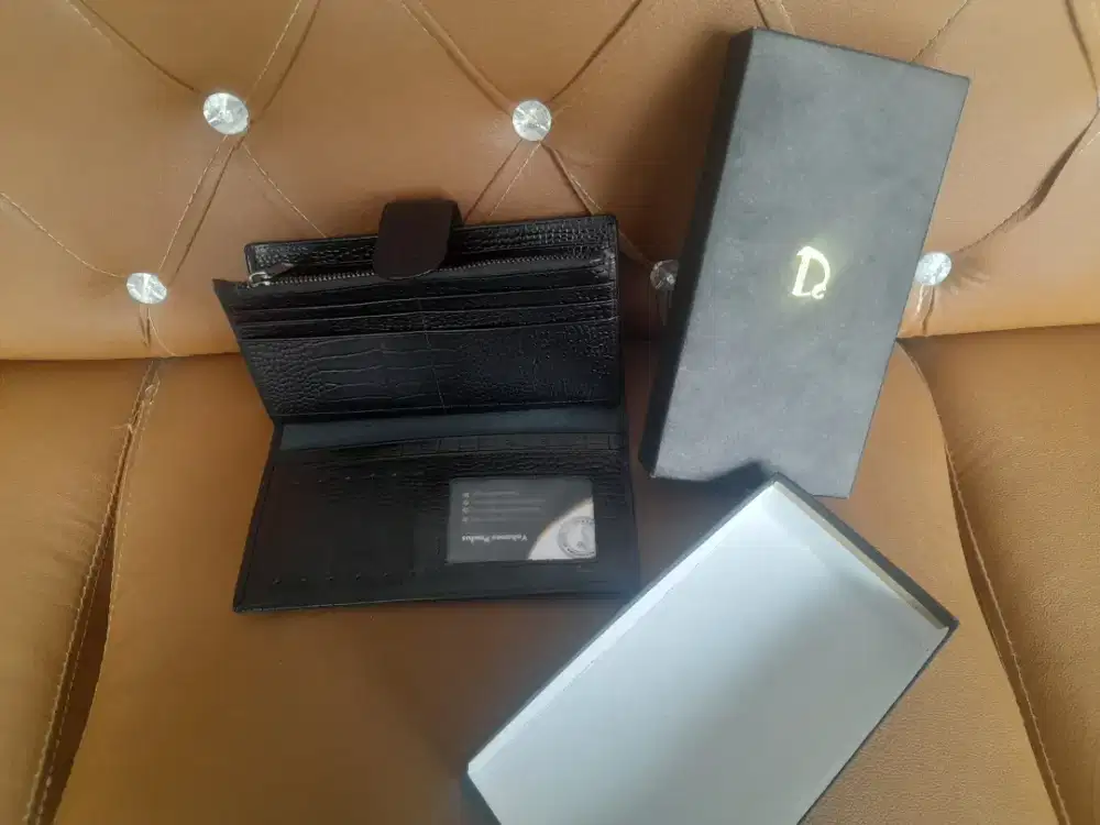 Dompet Panjang Bahan Kulit Asli De Carlo Untuk Pria/Wanita