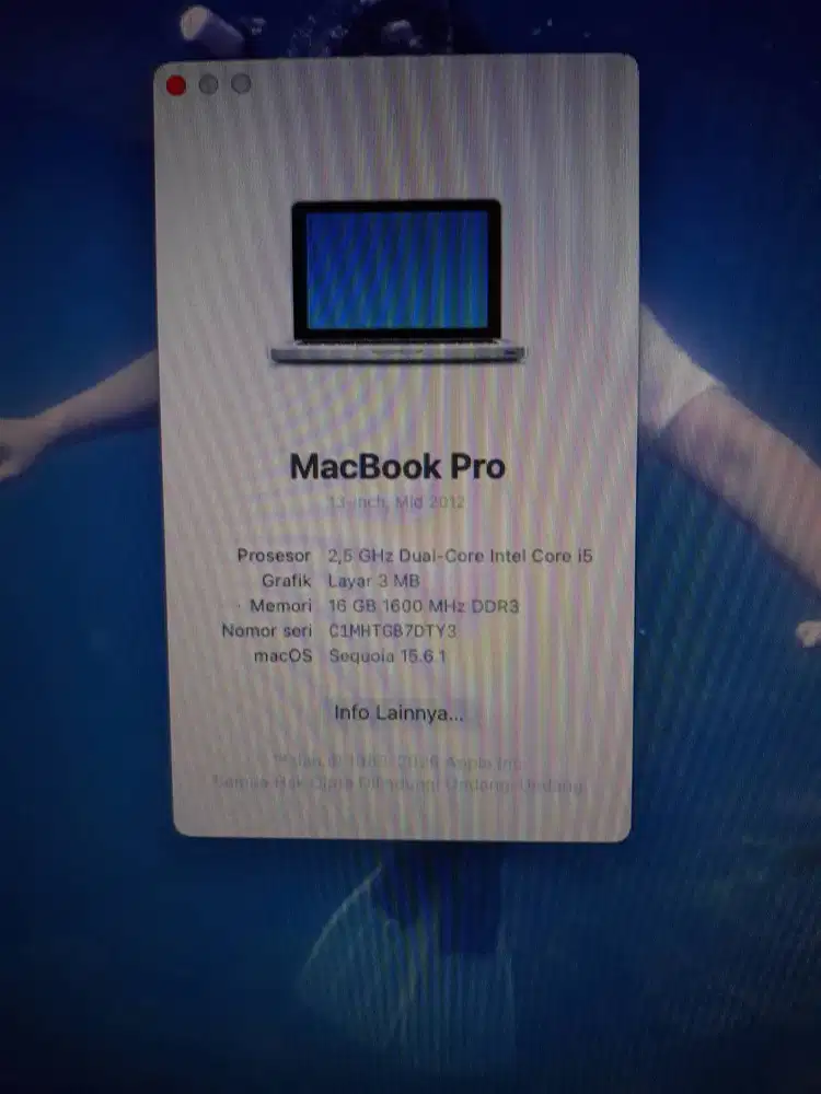 Mackbookpro 2012 ram16gb