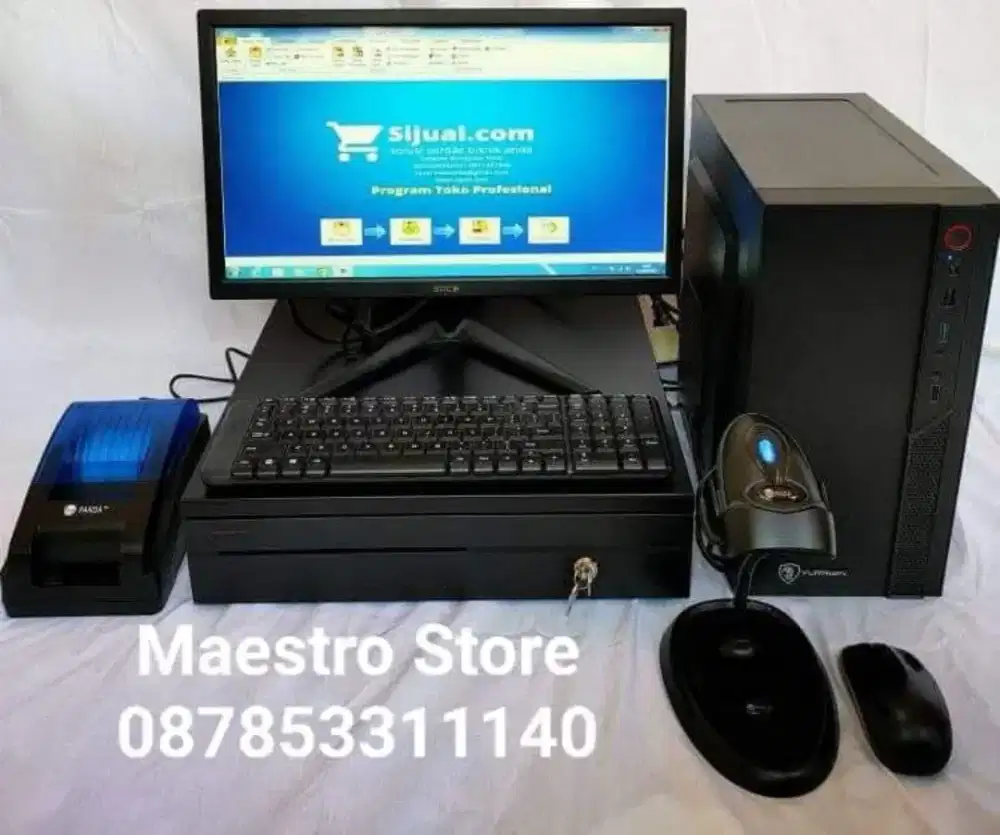 PAKET KOMPUTER KASIR LENGKAP SIAP PAKAI TERMURAH TOKO APOTE KLINIK DLL