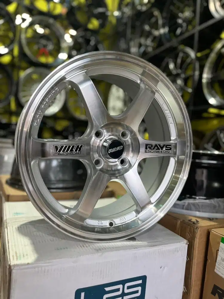 VELG TE37 FULL POLISH R16x7 ET42 H4x100 JAZZ,YARIS,BRIO,MOBILIO,FREED