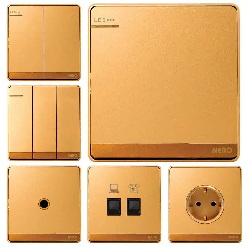 Decora Gold Saklar Stop Kontak Nero