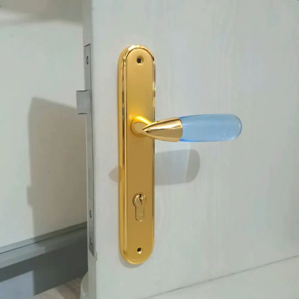 Handle pintu | Gagang pintu rumah CAESAR gold acrylic blue