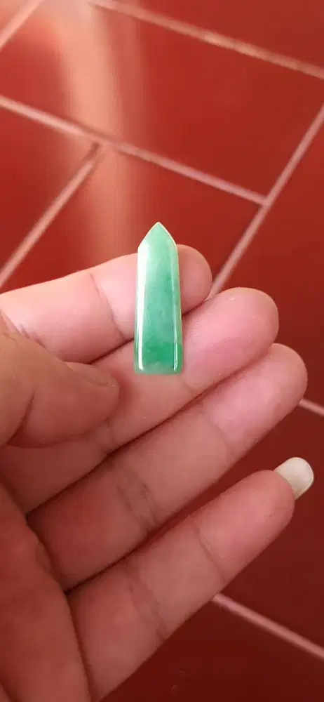 NATURAL GOOD QUALITY GREEN JADEITE JADE MYANMAR BURMA TYPE A 7.46CTS