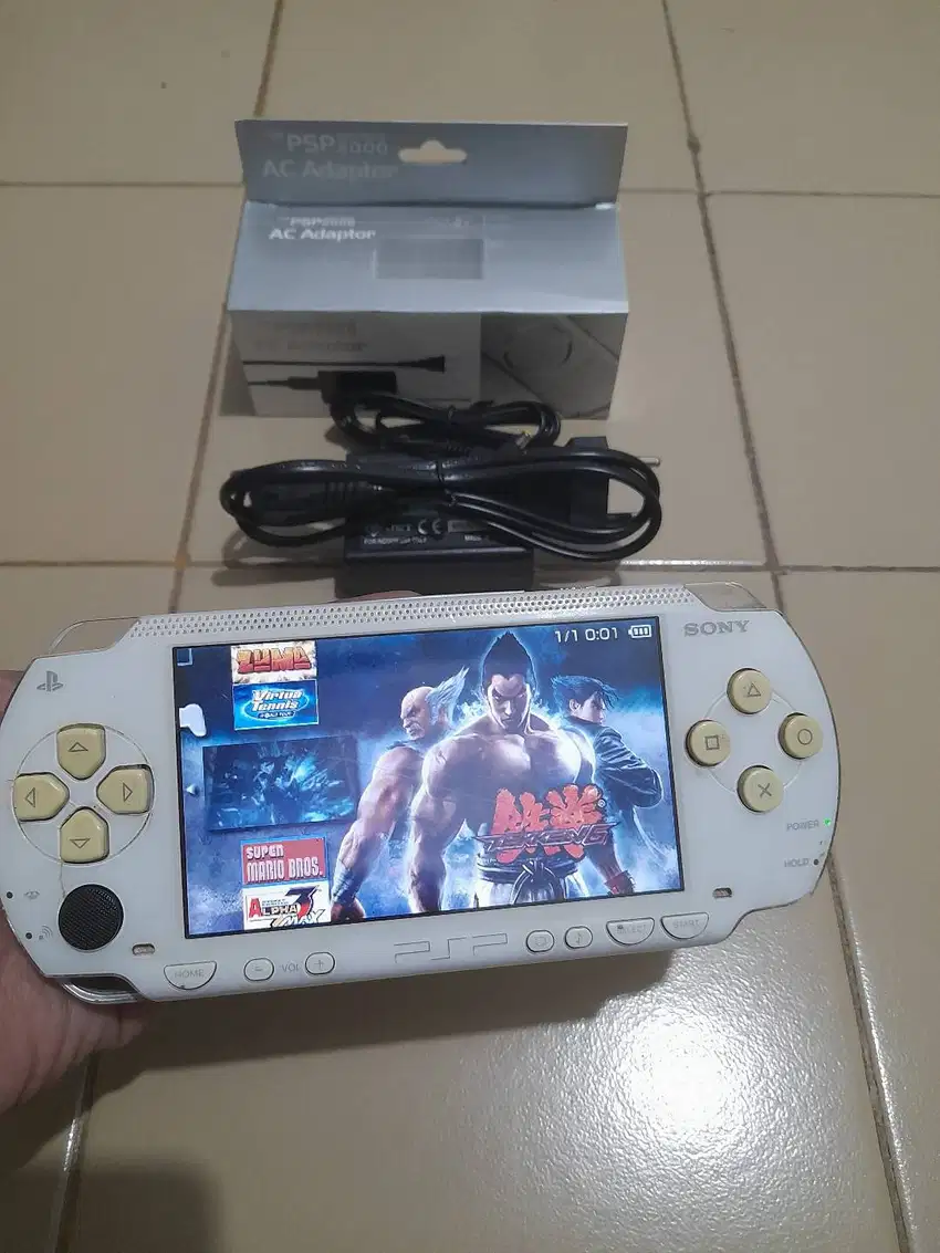 PSP FAT Putih Memory game 8gb Fullgame Plus Cassan Mines Layar Kusam