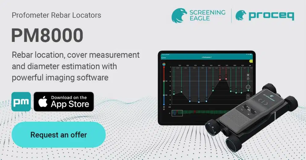 Profometer Rebar Locator & Cover Meter PM8000