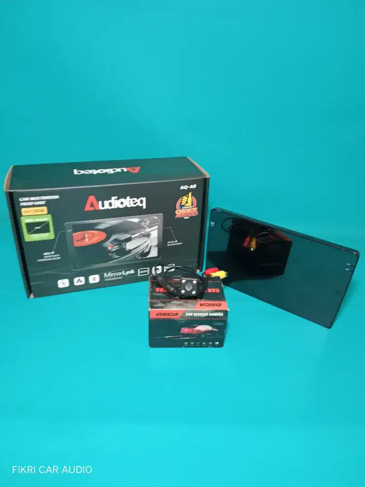 Head Unit Android Audioteq AQ-A9 9 4GB-128GB NFC QLED & Camera Parkir