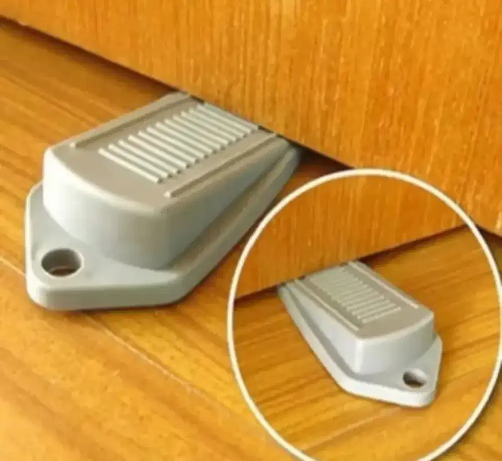 3 Pcs Penahan Pintu Bahan Karet Putih