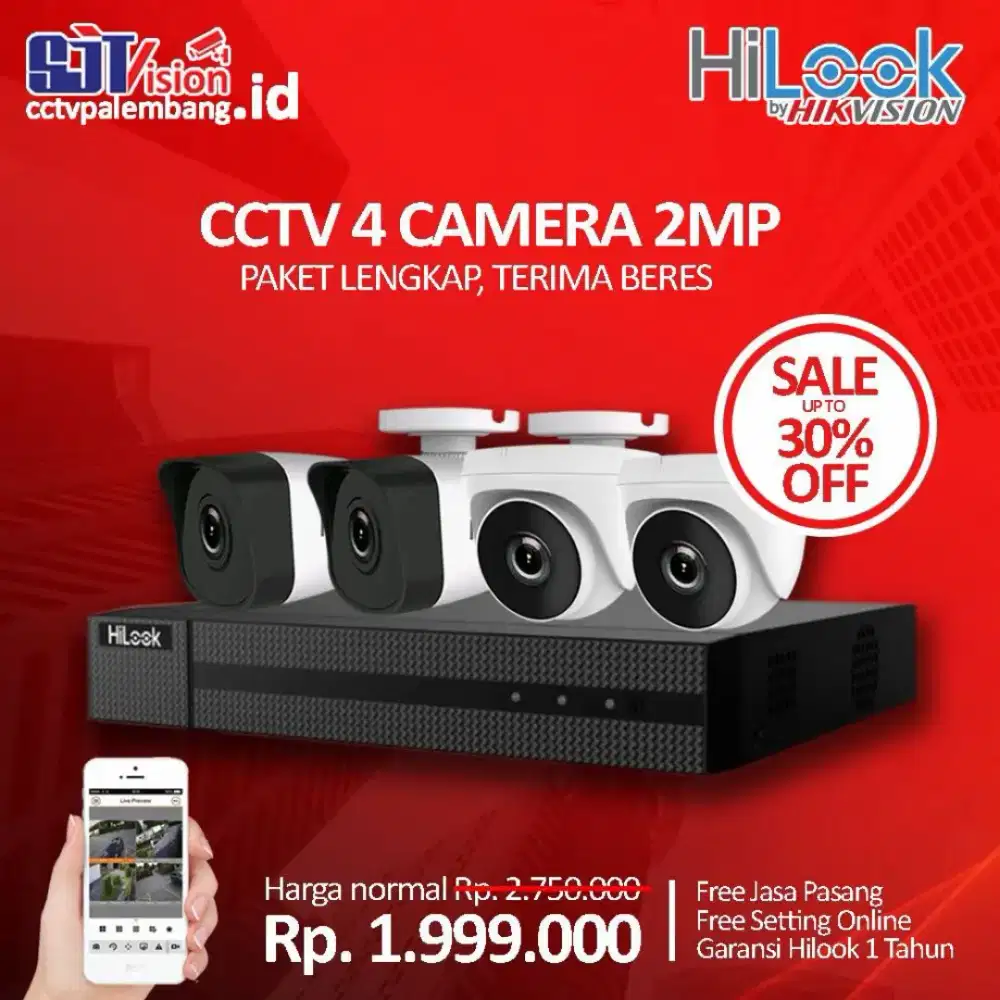 [PROMO MERDEKA] CCTV 4 CAMERA PLUS PASANG