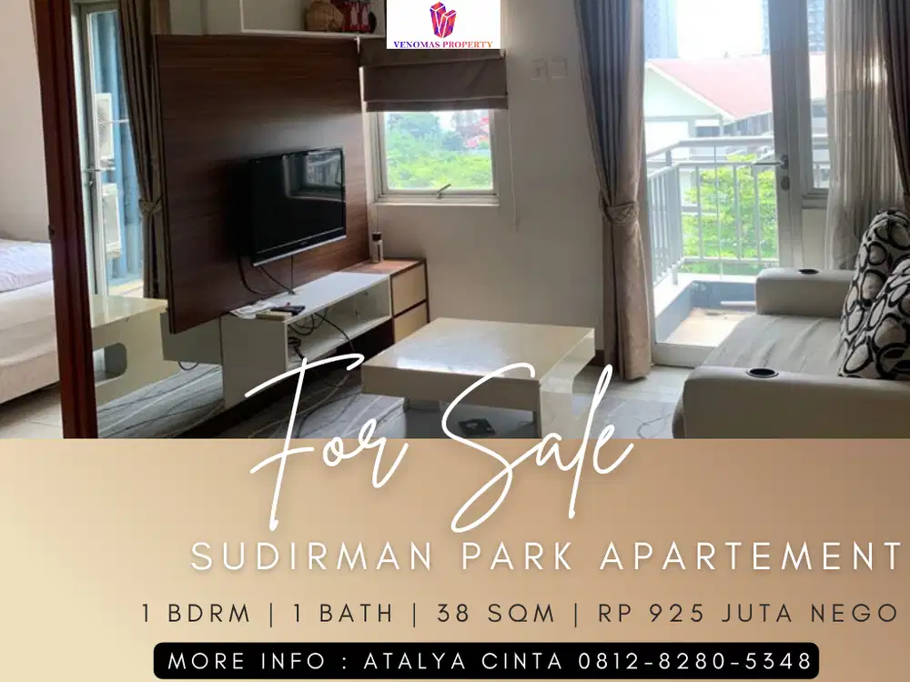 Dijual Apartemen Sudirman Park Low Floor 1BR Full Furnished SouthView
