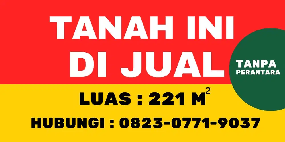 Bismillah - Dijual Tanah Strategis. SHM tanpa perantara