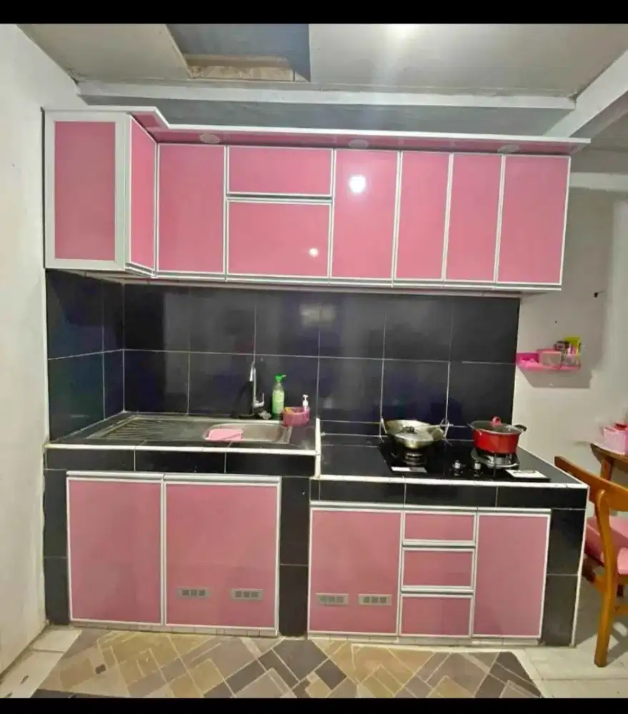 Kitchen set alumunium anti rayap harga termurah bahan tebal