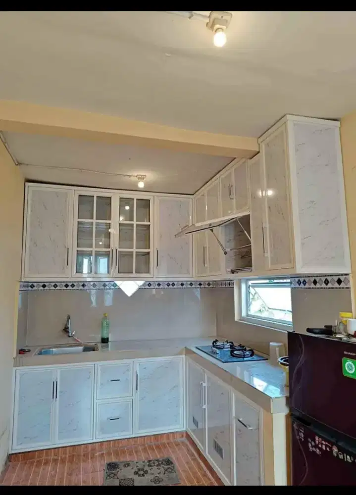 Kitchen set alumunium anti rayap harga termurah pembuatan sendiri
